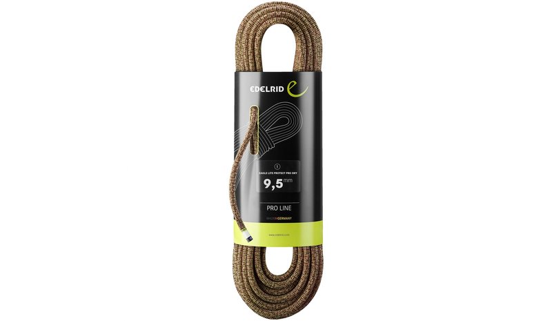 Edelrid Eagle Lite Protect Pro Dry 9,5mm, kiipeilyköysi, vihreä/punainen