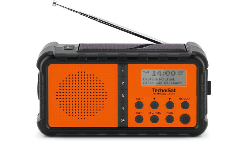 Kannettava DAB+/FM-radio, jossa on aurinkolataus TECHNIRADIO SOLAR 2