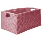 RICE Säilytyskori Xl Pinkki - Korit Raffia Vaaleanpunainen - BSRAT-XLI