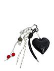 Pipol's Bazaar Bag Charm Black Heart - Black - ONE SIZE