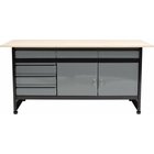Työpöytä Vorel 58456 1700x600x840 mm, 6 laatikkoa, lukittava kaappi
