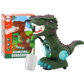 Vihreä leikkidinosauruksen, jossa on valot, äänet ja savut.