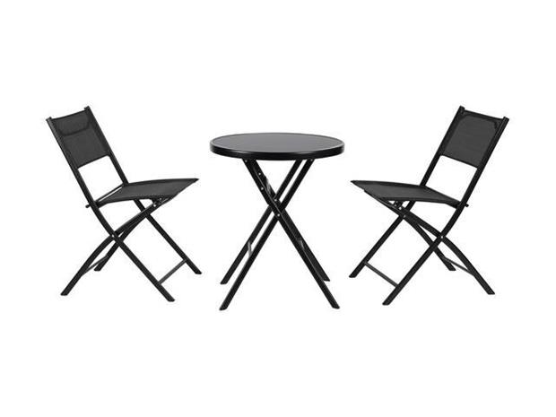 3-osainen ulkokalustesetti Rolen, musta