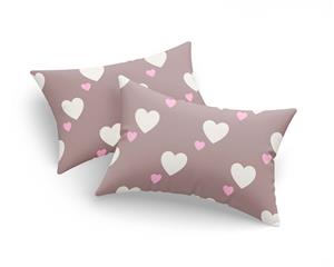 Tyynynpäällisten setti Herz Dusty Rose, vaaleanpunainen