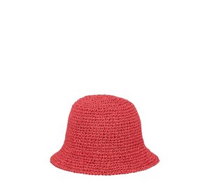 Becksöndergaard Solid Saverina Straw Hat - Red - M/L