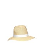 Lauren Ralph Lauren Packable Plaited Straw Fedora - White - ONE SIZE