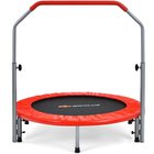 Costway Ø101 cm kokoontaittuva minitrampoliini korkeussäädettävällä kahvalla fitness trampoliini punainen
