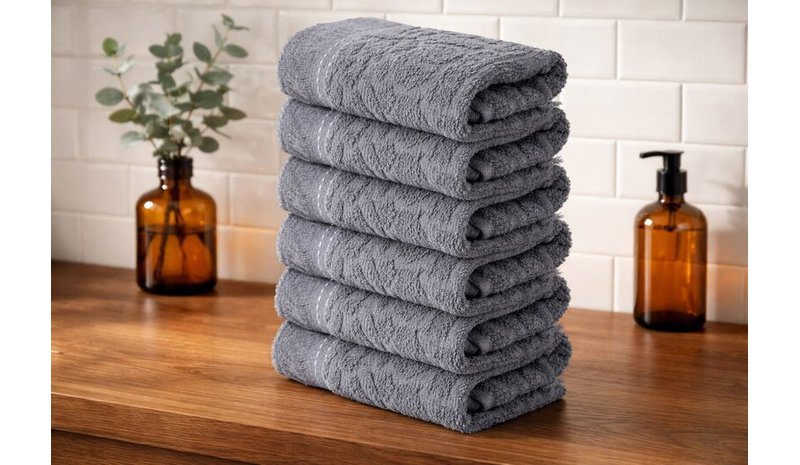 Kylpy pyyhesetti Textured, 6 osaa