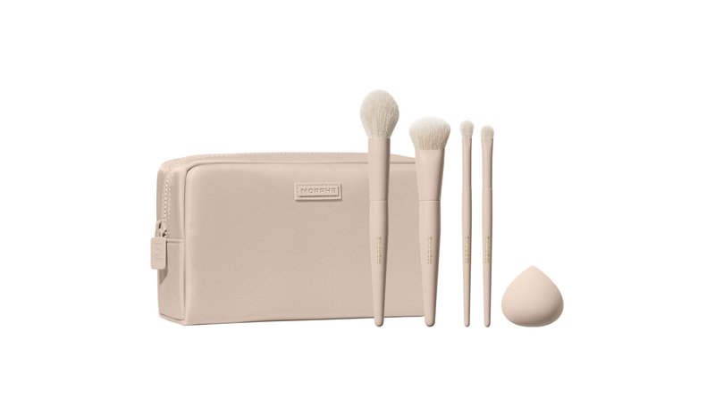 Morphe Oat Latte 5-Piece Face & Eye Brush Set