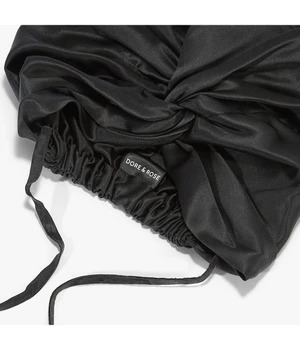 Dore & Rose Premium Silk Bonnet Black Pyyhe 1 kpl