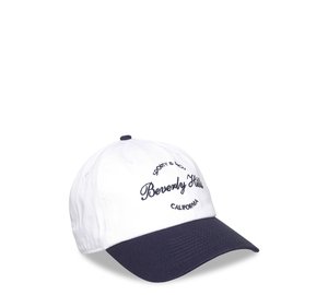 Sporty & Rich Beverly Script Hat - White - ONE SIZE