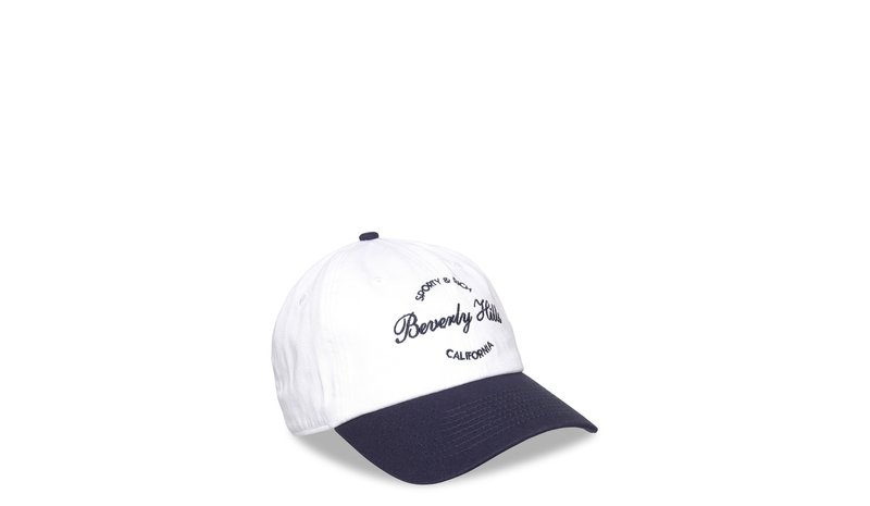 Sporty & Rich Beverly Script Hat - White - ONE SIZE