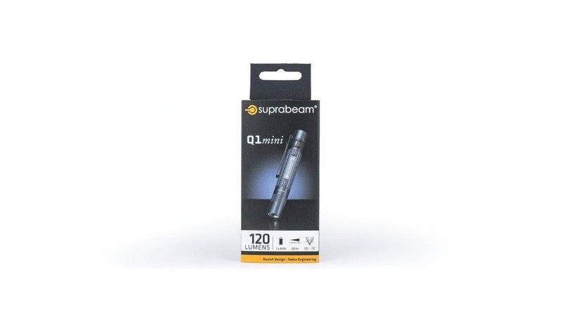 Suprabeam Light Q1mini 120lm, 1xAAA, 60m IPx4, klipsit + avaimenperä