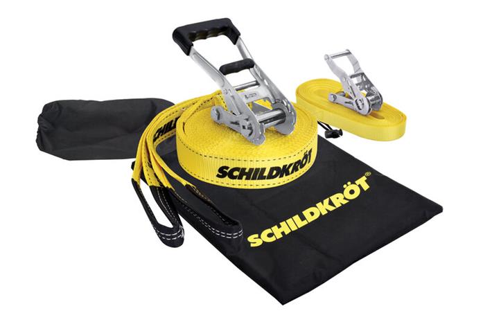 Schildkröt Slackline + Harjoitusköysi, Keltainen