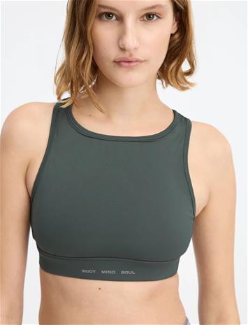 7 DAYS Active Open Back Bra - Green - L