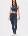 STRONGER Washed Seamless High Neck Bra - Navy - XL