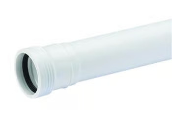 Wavin Wafix pp pipe with sleeve 40 x 2000 mm white