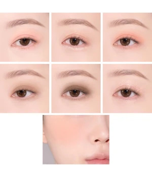 rom&nd Bare Layer Palette 01 Apricot Mood – kuva 7/8