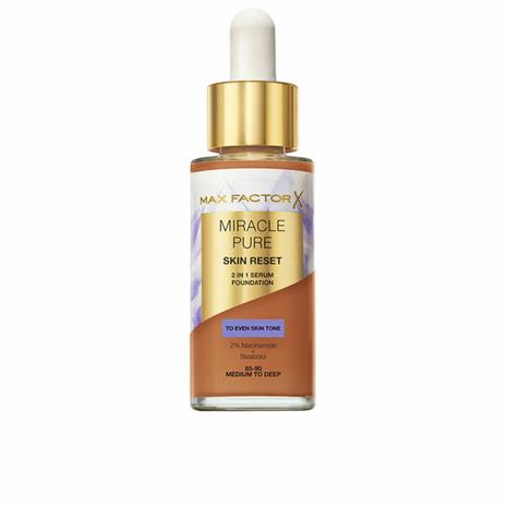 Max Factor Miracle Pure 2in1 Skin Reset Serum Foundation 85-90 Medium to Deep