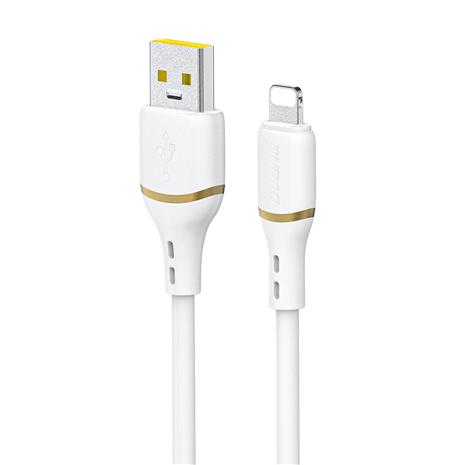 Dudao L25L USB-A - Lightning 1m 30W Soft Silicone Braided Cable - White