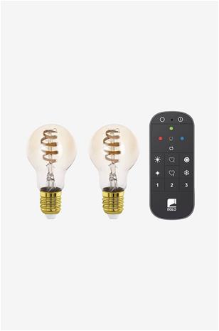 Eglo Sarja 2x E27 A60 amber, kaukosäädin - TW - Zigbee, Bluetooth