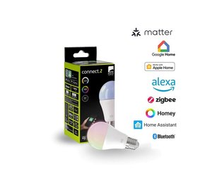 EGLO E27 LED-Z MATTER A60 RGB/CCT 11W 1300lm opal