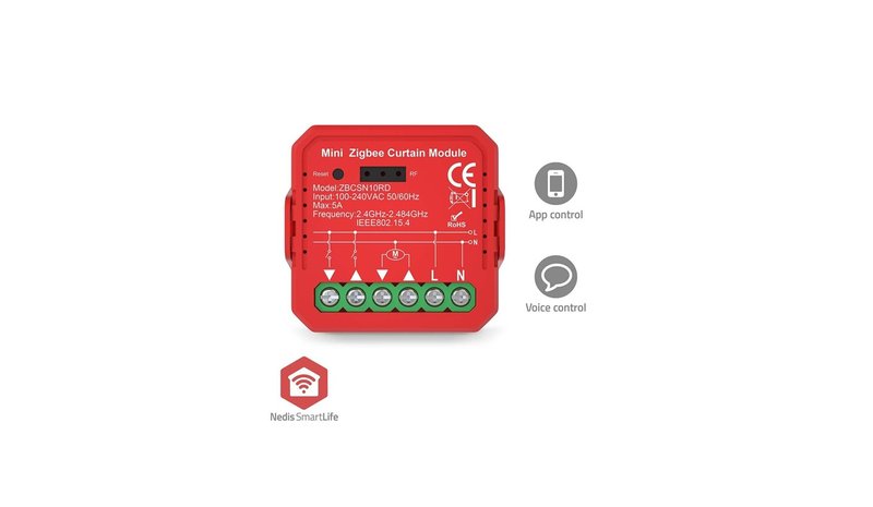 Nedis SmartLife Switch Zigbee 3.0.1000 W Terminal connection Red – kuva 1/2
