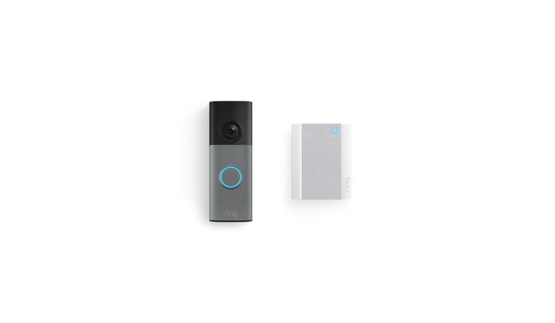 Ring Battery Video Doorbell - Retinal 2K & Chime (3rd Gen) - Speckled Grey