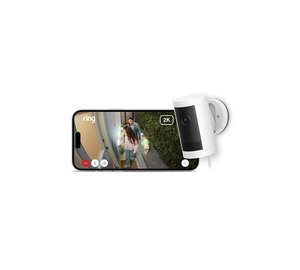 Ring Outdoor Cam Plus Plug-in Retinal 2K - White