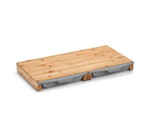 Bambu leikkuulauta 2 laatikolla