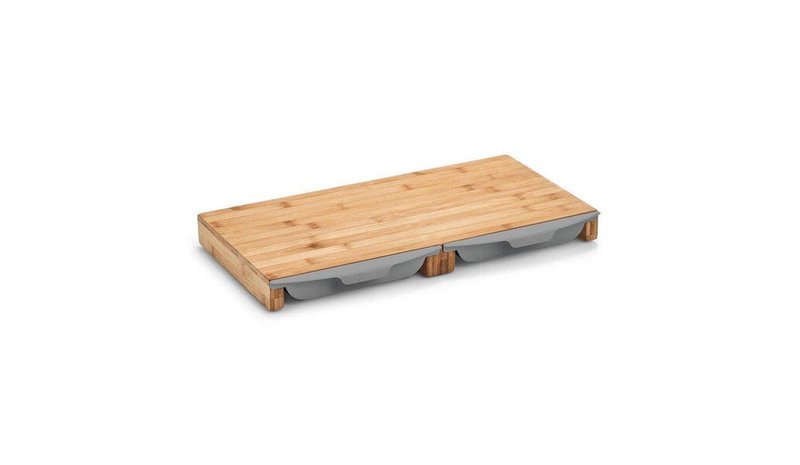 Bambu leikkuulauta 2 laatikolla