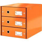 Leitz Click&store Wow-laatikko 3 laatikolla, A4, turkoosi