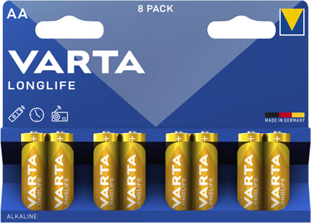 Varta â€“ Longlife AA 8 Pack (B) (4106101418)