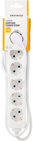Deltaco GT-0600 Power Strip - 1.5 m