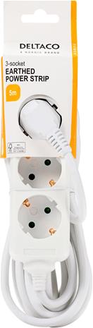 Deltaco GT-0302 Power Strip - 5 m
