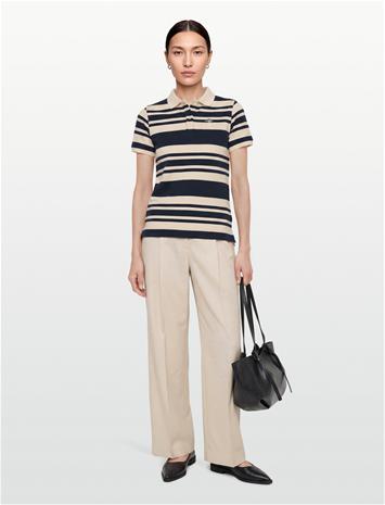 Gant Kids Shield Stripe Texture Ss Polo Shirt - Navy - 176