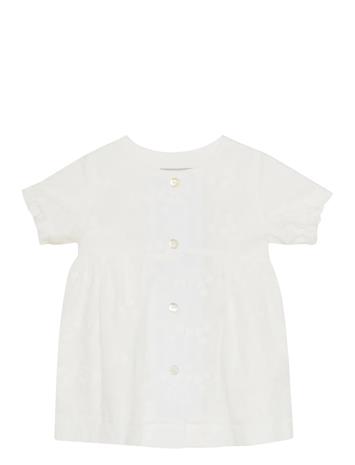 Huttelihut Dress Ss Embroidery - White - 92