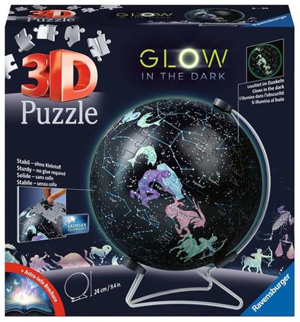 3D hehkuva pimeä tähtipallo 180p