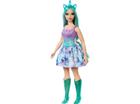 Barbie Mattel yksisarvinen nukke violetti ja turkoosi asu HRR15