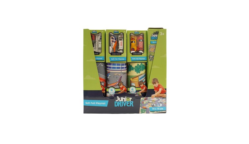 Junior Driver Soft felt playmat with 2 vehicles as – kuva 1/1
