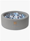 MeowBaby Churros Pallomeri Moon Grey, Blue/Silver