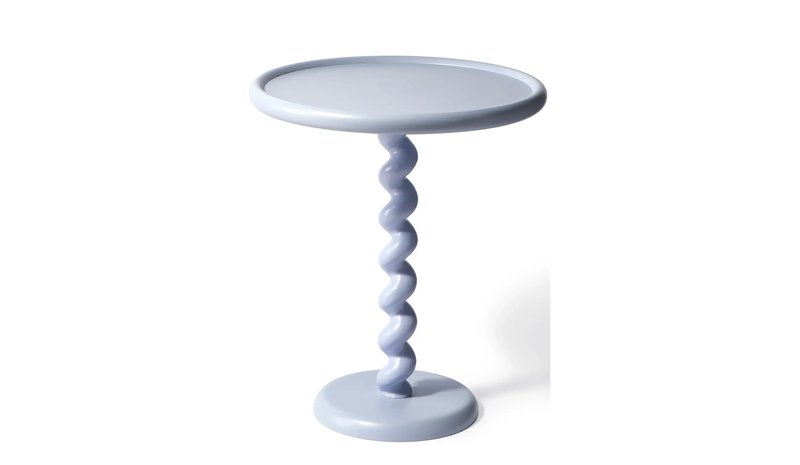 POLSPOTTEN Side Table Twister - Blue - Ø46X H56CM