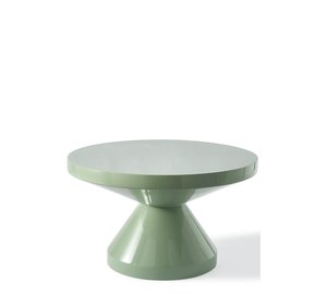 POLSPOTTEN Coffee Table Zig Zag - Khaki green - Ø60X H35CM