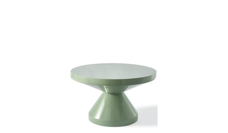 POLSPOTTEN Coffee Table Zig Zag - Khaki green - Ø60X H35CM