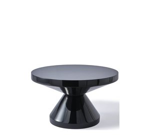 POLSPOTTEN Coffee Table Zig Zag - Black - Ø60X H35CM