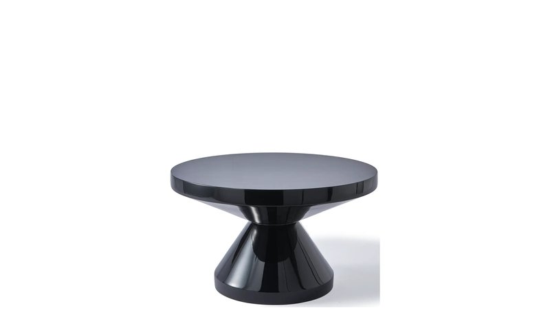 POLSPOTTEN Coffee Table Zig Zag - Black - Ø60X H35CM
