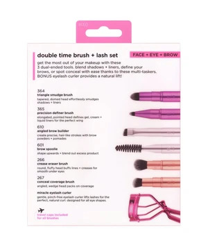 Real Techniques Double Time Brush & Lash Set 4 Stk. Sivellinsetti 1 kpl