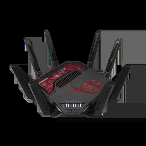 ASUS ROG Rapture GT-BE19000 wireless router Multi-Gigabit Ethernet Tri-band (2.4 GHz / 5 GHz / 6 GHz) Black, Red