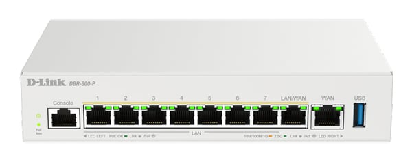 D-Link DBR-600-P/E, kytkin