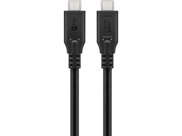 Pro USB-C <-> USB-C - 1.0m - 240 Watt Power Delivery - USB 4.0 / Thunderbolt 4 - Musta